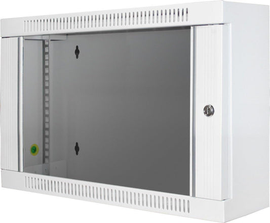 Wandverdeler 19 inch 6U – Netwerkkast – Patchkast – Wandkast – Rackkast – 600 x 150 mm – Veiligheidsglasdeur met slot