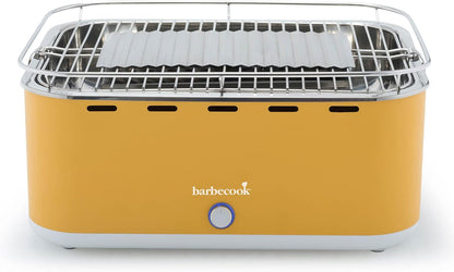 Barbecook tafel bbq Carlo houtskool barbecue met draagtas, geschikt voor 6 personen, Sunshine Yellow 44x33x21cm