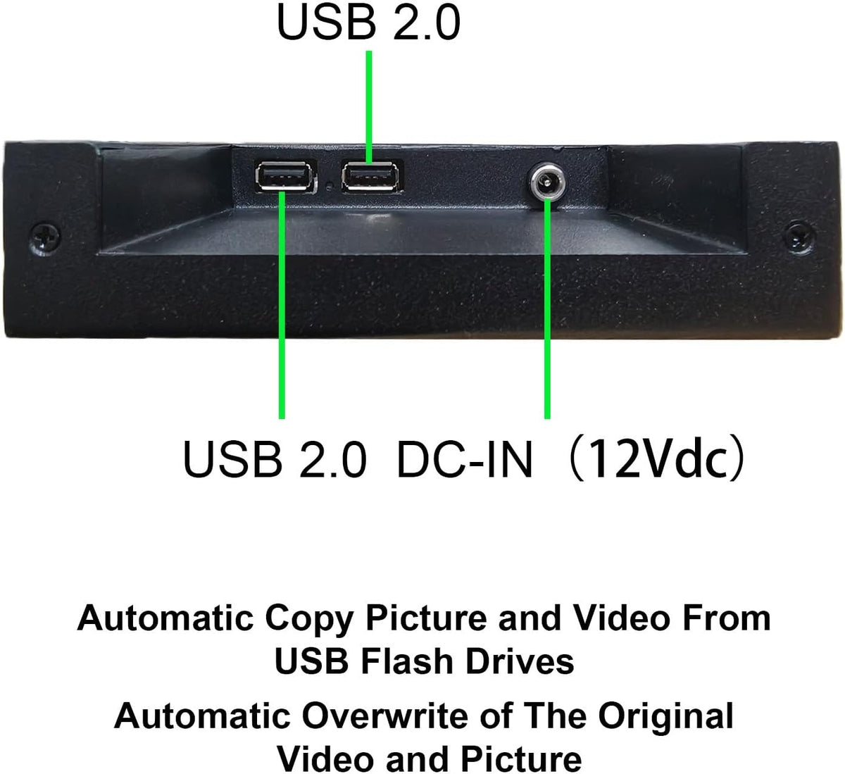 VSDISPLAY Draagbare Reclame Uitgerekte Bar LCD Monitor, 21.3 duim 1920x360 500 neten IPS Scherm met USB 2.0 Videopoort, Auto-play, Gespleten Vertoning