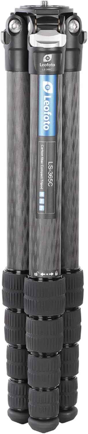 Leofoto - Ranger - Carbon Statief - Max. Hoogte: 48 cm - Min. Hoogte: 8 cm - Benen verstelbaar in 3 Hoeken - Ideaal voor Macrofotografie - LS-365C