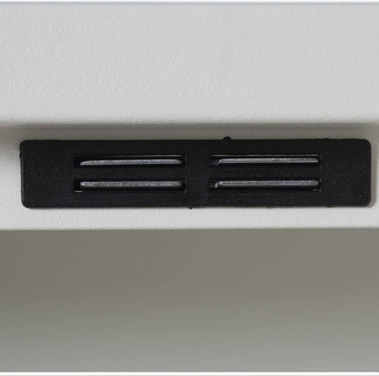 DRW Schoenenkast met 5 laden van metaal met ventilatieopeningen, wit, 50 x 15 x 170 cm