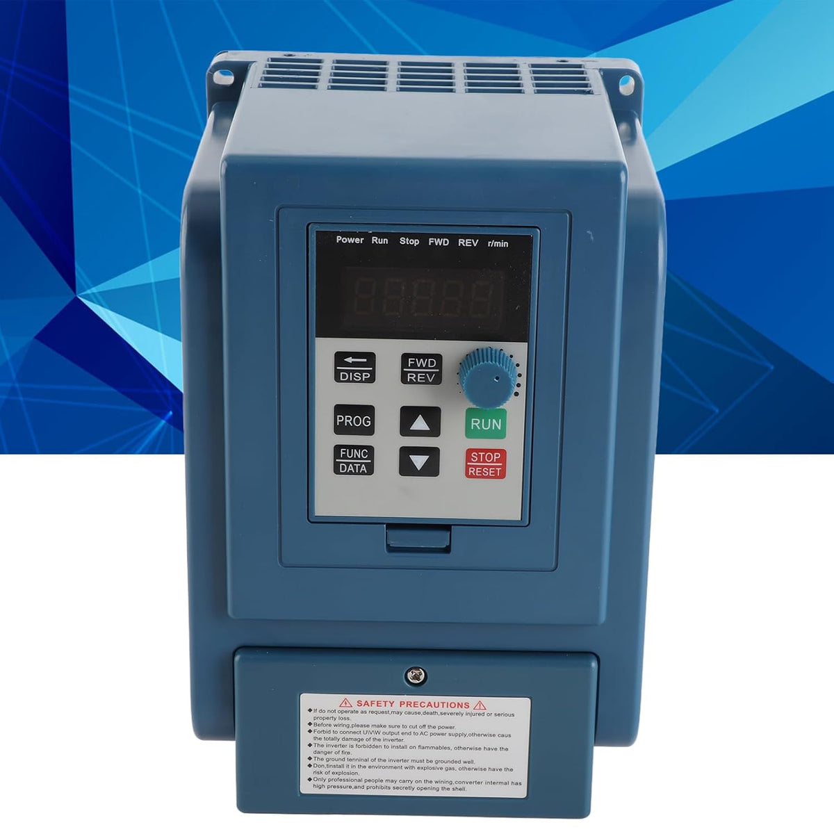 Garosa Frequentieomvormer 4KW, AC 380V 3-Fase VFD Snelheidsregelaar, Digitaal Display, Waterdicht, 12A, voor CNC-Frezen