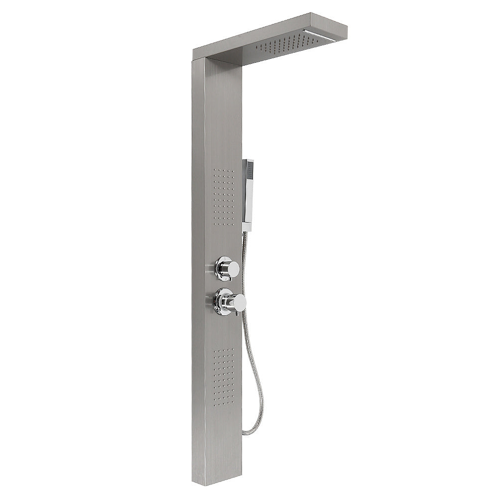Overhead Douche Systeem – Regendouche – Handdouche – Douchekop Set – Wandmontage – Roestvrij Staal – 15x47x130 cm – Hoge Druk – Compact Design