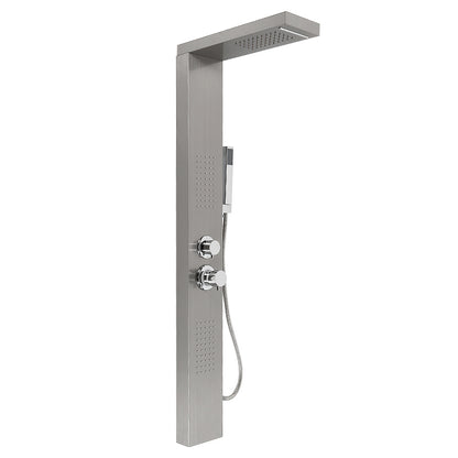 Overhead Douche Systeem – Regendouche – Handdouche – Douchekop Set – Wandmontage – Roestvrij Staal – 15x47x130 cm – Hoge Druk – Compact Design