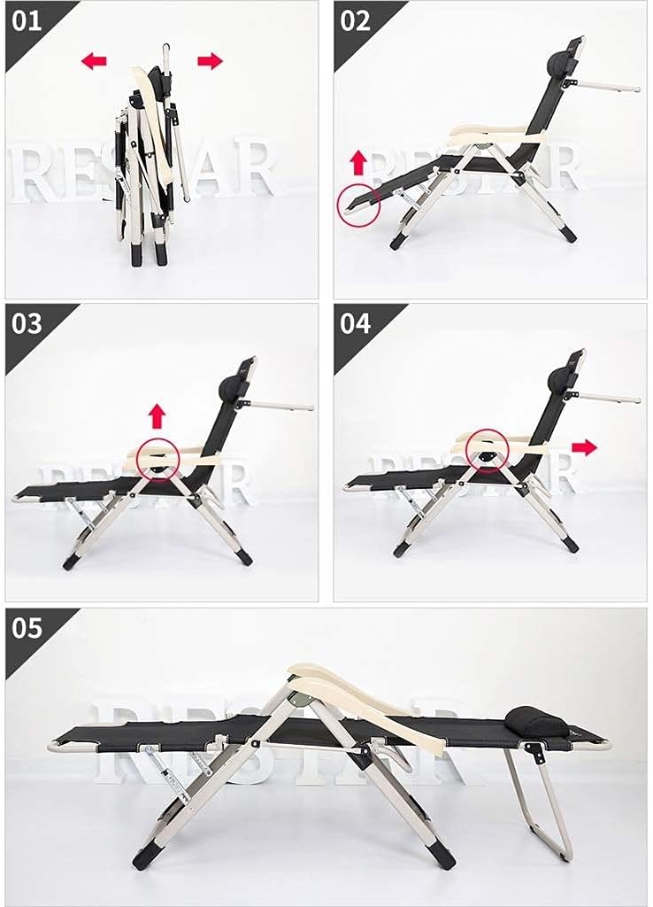 Deck Chair, Sun Lounger, Foldable Zero Gravity Chairs, Armchair, Garden Outdoor Patio Deck Chairs, Beach Chairs, Super Width 67cm (Color : 15) - QUORE
