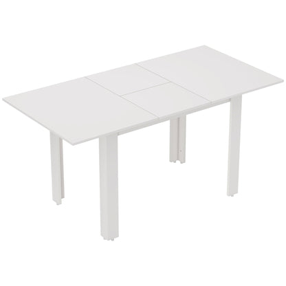 Uitklaptafel – Klaptafel – Vouwtafel – Uitschuiftafel – Eettafel – Hoogglans Wit – Uitschuifbaar 120-160 cm – Ruimtebesparend Design
