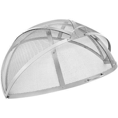 Vuurkorf Vonkenscherm – Vuurkorf Afdekking – Vuurkorf Deksel – Vuurkorf Veiligheidsnet – Vuurkorf Gaas – Roestvrij Staal 91,4 cm Diameter – Duurzaam en Hittebestendig