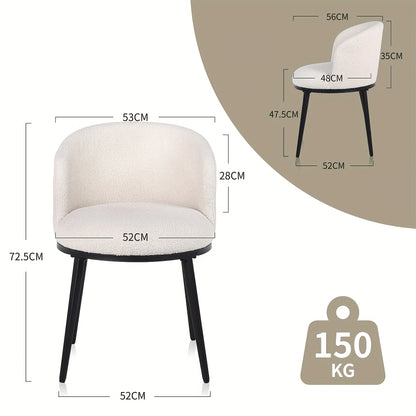 Eetkamerstoelen – Dining Stoelen – Keukenstoelen – Woonkamerstoelen – Café Stoelen – Set van 2 – Ergonomisch Armlos Design – Velvet Bekleding Met Metalen Frame