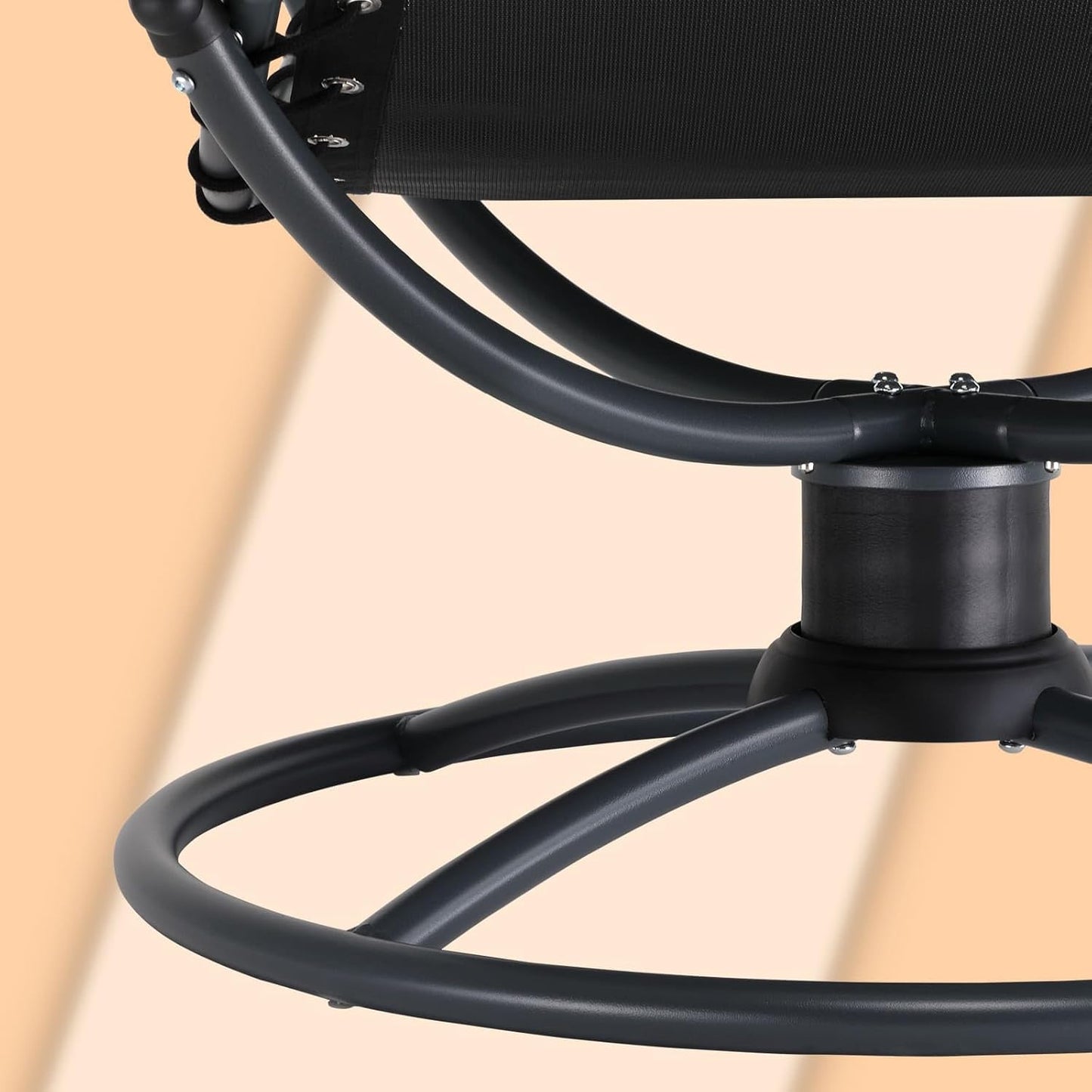 Loungestoel – Relaxstoel – Draaibare stoel – Tuinstoel – Balkonstoel – 360° Draaibaar – Weerbestendig Stalen Frame – Comfortabel Afneembaar Kussen – Antraciet