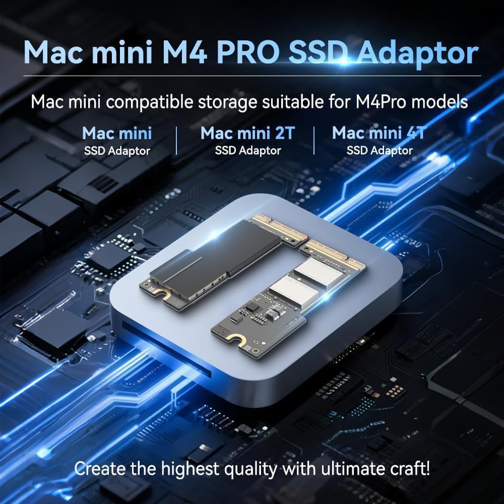 CHGRNLF M4 Macmini Pro 2TB SSD Hard Drive Replacement Upgrade for Mac mini M4 (Pro 2T) - QUORE