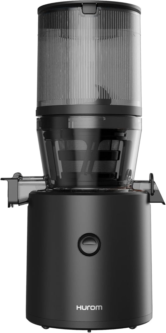 Hurom Slowjuicer | Sapcentrifuge voor groenten en fruit | H320N | Elektrische koudpers | Stille motor | Gemakkelijk schoon te maken met grote container en zeefilter 2L | BPA-vrij (ZWART)