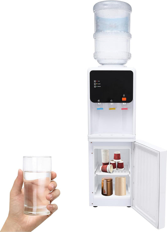 Waterdispenser – Waterserver – Waterkoeler – Drinkwatervoorziening – Watertap – 575W Verwarming en Koeling – Geschikt Voor 4,5-18,9 L Emmers