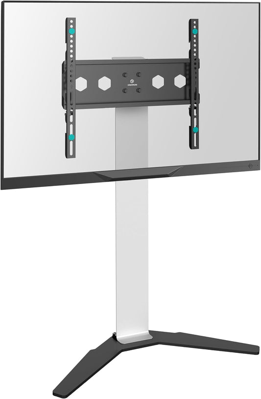 ONKRON TV vloerstandaard voor 26-65 inch beeldscherm tot 35 kg, universele tv-standaard in hoogte verstelbaar, VESA 100 x 100-400 x 400, standaard televisiestatief, wit TS1140-W
