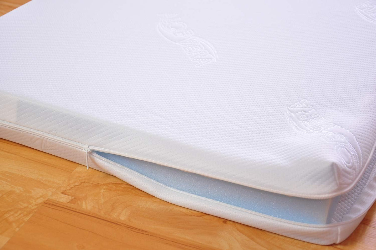 Babyledikant – Babebedje – Kinderbed – Babybed – Ledikant – Verstelbaar In Hoogte – Ombouwbaar Tot Juniorbed – Met Aloe Vera Foam Matras – Met Tandrails – Wit