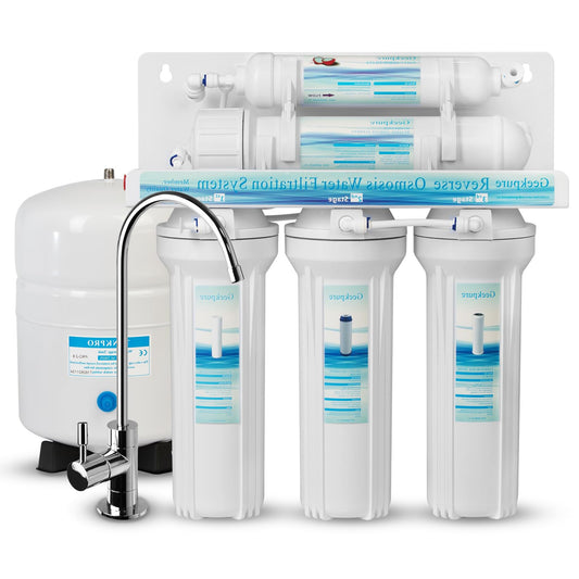 Geekpure 5-stage reverse osmosis RO drinking water filter system-75GPD - QUORE