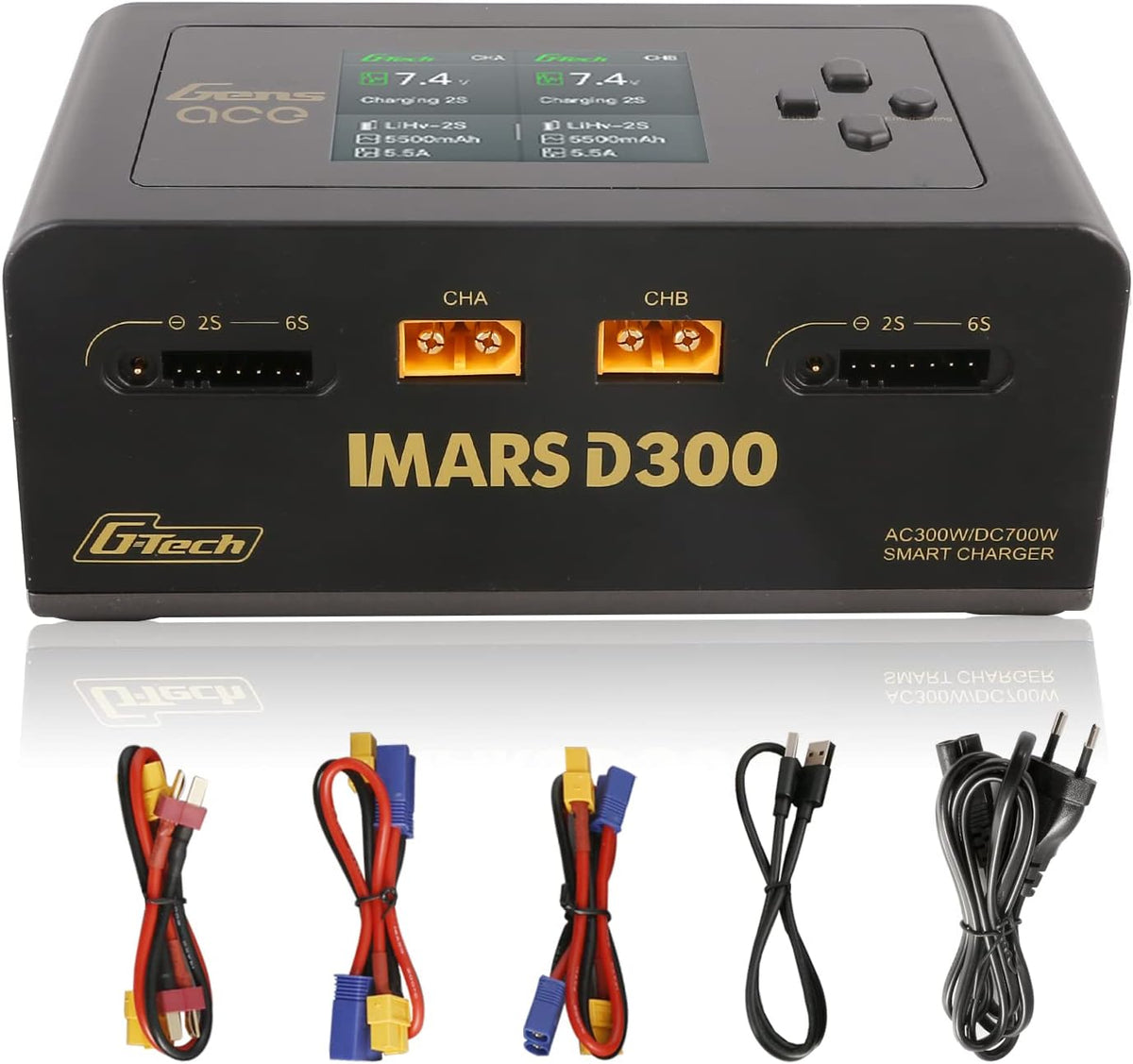 Dual Channel Balance Lader – RC Acculader – LiPo Lader – Modelbouw Lader – Drone Accu Oplader – 350W DC per Kanaal – 16A Instelbare Laadstroom