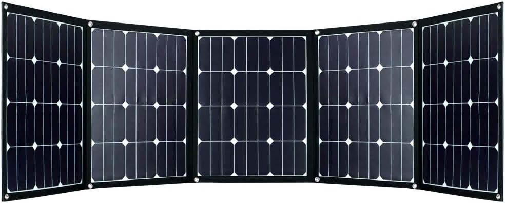 Offgridtec© FSP-2 225W opvouwbaar zonnepaneel met Sunpower Back-Contact cellen zonder laadregelaar met praktische draaggreep en opbergruimte voor kabel. Voor camping, reizen, boot caravan