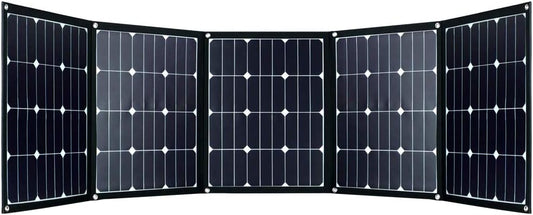 Offgridtec© FSP-2 225W opvouwbaar zonnepaneel met Sunpower Back-Contact cellen zonder laadregelaar met praktische draaggreep en opbergruimte voor kabel. Voor camping, reizen, boot caravan