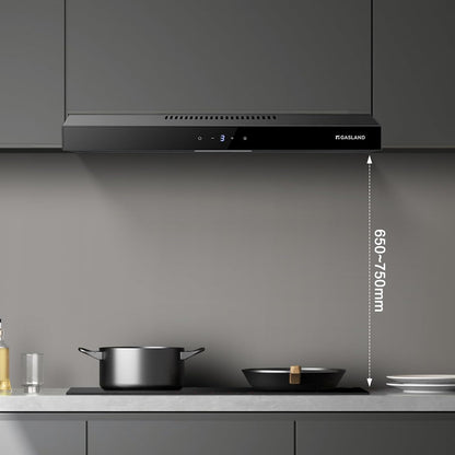 GASLAND Chef SR60BS 60 cm 202 m³/uur Stille Afzuigkap met Touch Control Zwart Stalen Afzuigkap met CF158 Geactiveerd Koolstoffilter
