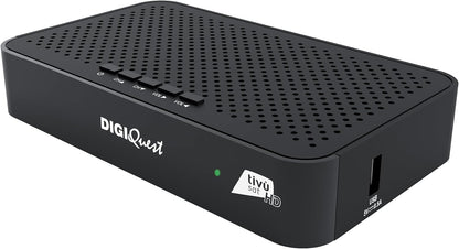 DIGIQUEST Tivùsat Classic Q10 Satellietontvanger, HD tivùsat, mediaspeler, 2-in-1 afstandsbediening en Tivùsat smartcard inbegrepen, zwart