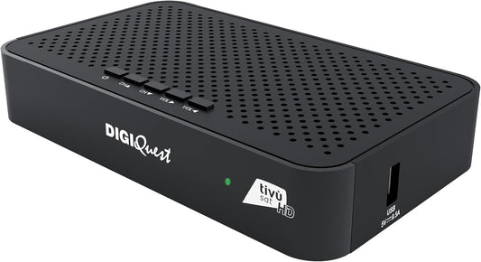 DIGIQUEST Tivùsat Classic Q10 Satellietontvanger, HD tivùsat, mediaspeler, 2-in-1 afstandsbediening en Tivùsat smartcard inbegrepen, zwart
