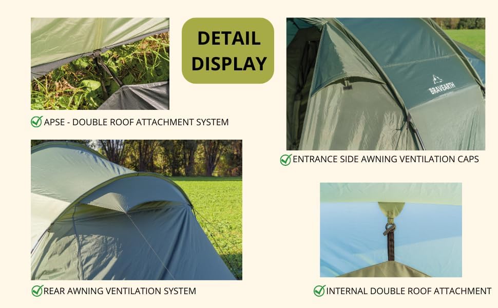 Jaguar campingtent unisex volwassenen, groen
