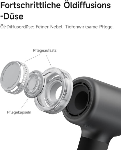 Haardroger – Föhn – Haarföhn – Föhnapparaat – Stylingföhn – Zwart – Borstelloze Motor 110.000 Omw/Min – 200 Miljoen Negatieve Ionen