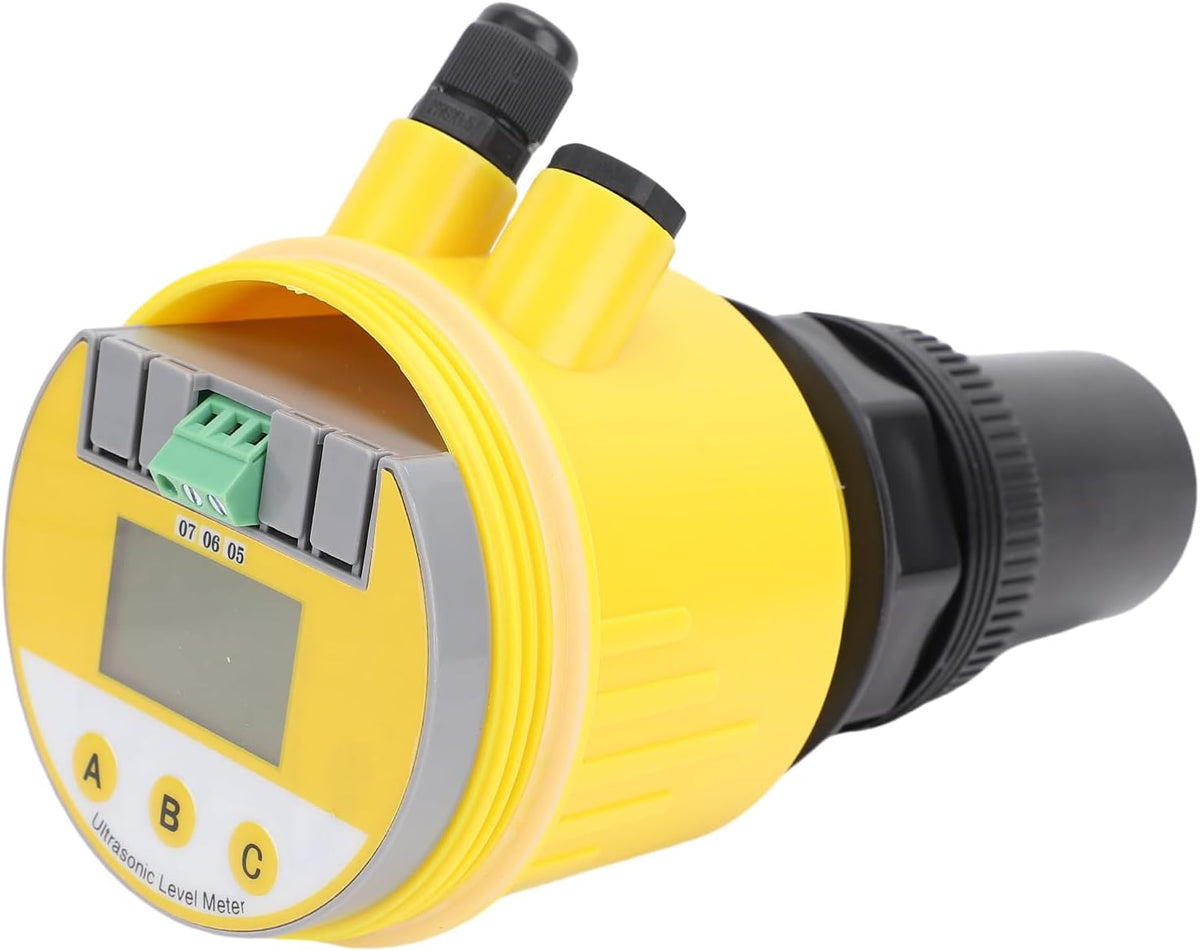 Digitale ultrasone niveaumeter met lcd-scherm, 0-10 meter, 4-20 mA analoge uitgang, DC24V-voeding, voor water- en rioolwaterzuivering, elektriciteit en mijnbouw