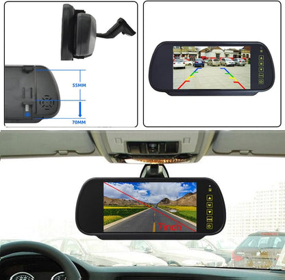 Derde dak Top Mount remlicht camera HD waterdicht remlicht achteruitrijcamera voor Citroën Jumper/FIAT Ducato E-Ducato Maxi L3H2 / WEZEL / VAUXHALL Movano / Boxer (met 7 inch achteruitkijkspiegel)