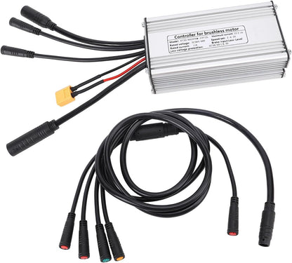 36V 48V Electric Bike Controller Kit, 22A Speed Controller Square Billow Controller Sine Billow Controller met lichte kabel 1 tot 5 kabel voor mountainbike