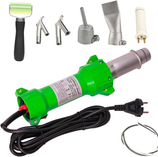 Hete Lucht Soldeerpistool – Plastic Lasapparaat – Warmtepistool – Kunststof Lasser – Laspistool – 1600W Vermogen – Instelbare Temperatuur 30-650 °C - QUORE