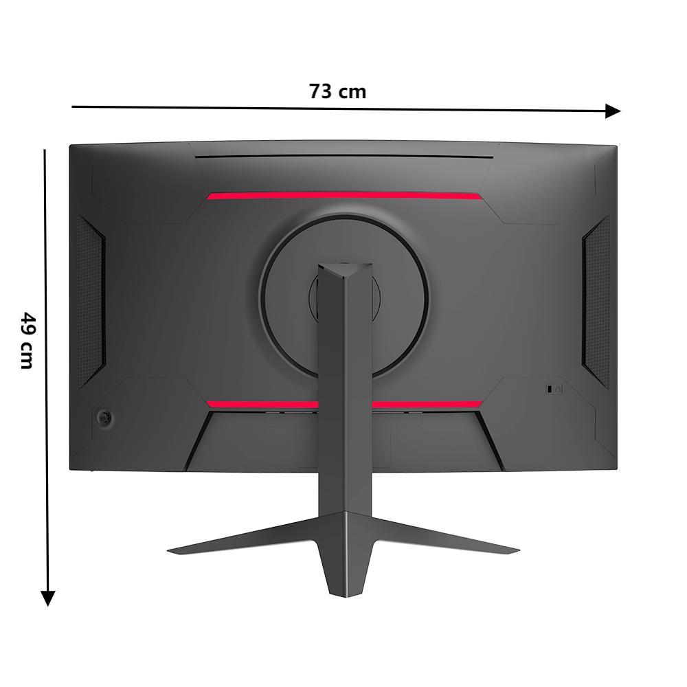 27 Inch Curved Gaming Monitor – Gaming Scherm – Game Monitor – PC Monitor – 2K Monitor – 180Hz Refresh Rate – QHD 2560x1440 Resolutie – 1ms Reactietijd – HDR10 & FreeSync G-Sync