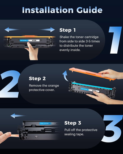 Kuva Toner Set – Compatible Toners – Laserjet Toner – Cartridge Set – Printer Toner – Met Chip – Hoge Paginaopbrengst Tot 7500 Zwart & 6000 Kleur