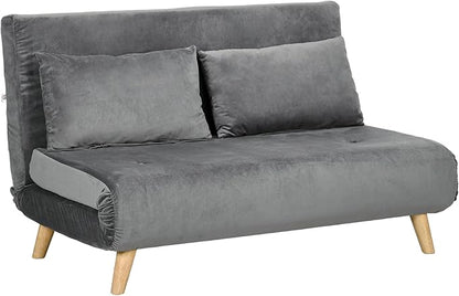 Slaapstoel – Slaapfauteuil – Logeerstoel – Slaapbank – Verstelbare Rugleuning – Fluwelen Bekleding – Draagvermogen 250 kg – Ruimtebesparend Design