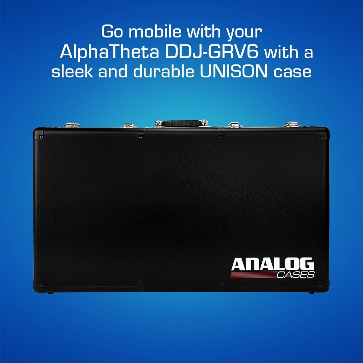 Analog Cases UNISON Case voor AlphaTheta DDJ-GRV6, transportkoffer voor DJ-apparatuur (op maat gemaakte bescherming, harde koffer met ergonomische handgreep, robuuste aluminium koffer)
