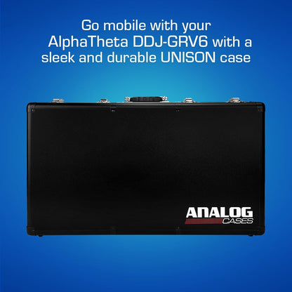Analog Cases UNISON Case voor AlphaTheta DDJ-GRV6, transportkoffer voor DJ-apparatuur (op maat gemaakte bescherming, harde koffer met ergonomische handgreep, robuuste aluminium koffer)