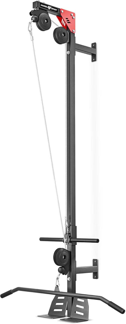 Lat Pulldown – Muurmontage Lat Pulldown – Kabelmachine – Rugtrainer – Krachtstation – Compact Ontwerp – Stalen Frame Met Poedercoating