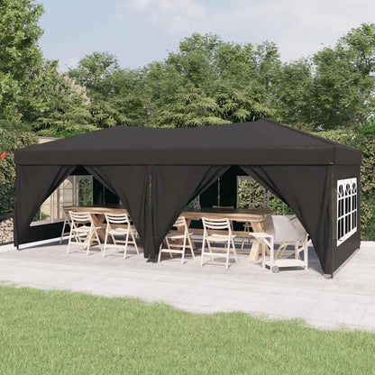 vidaXL Partytent inklapbaar met zijwanden 3x6 m antracietkleurig, prieel, paviljoen, tent, gazebo, tuintent, schuiltent, feesttent, priëlen, gazebos