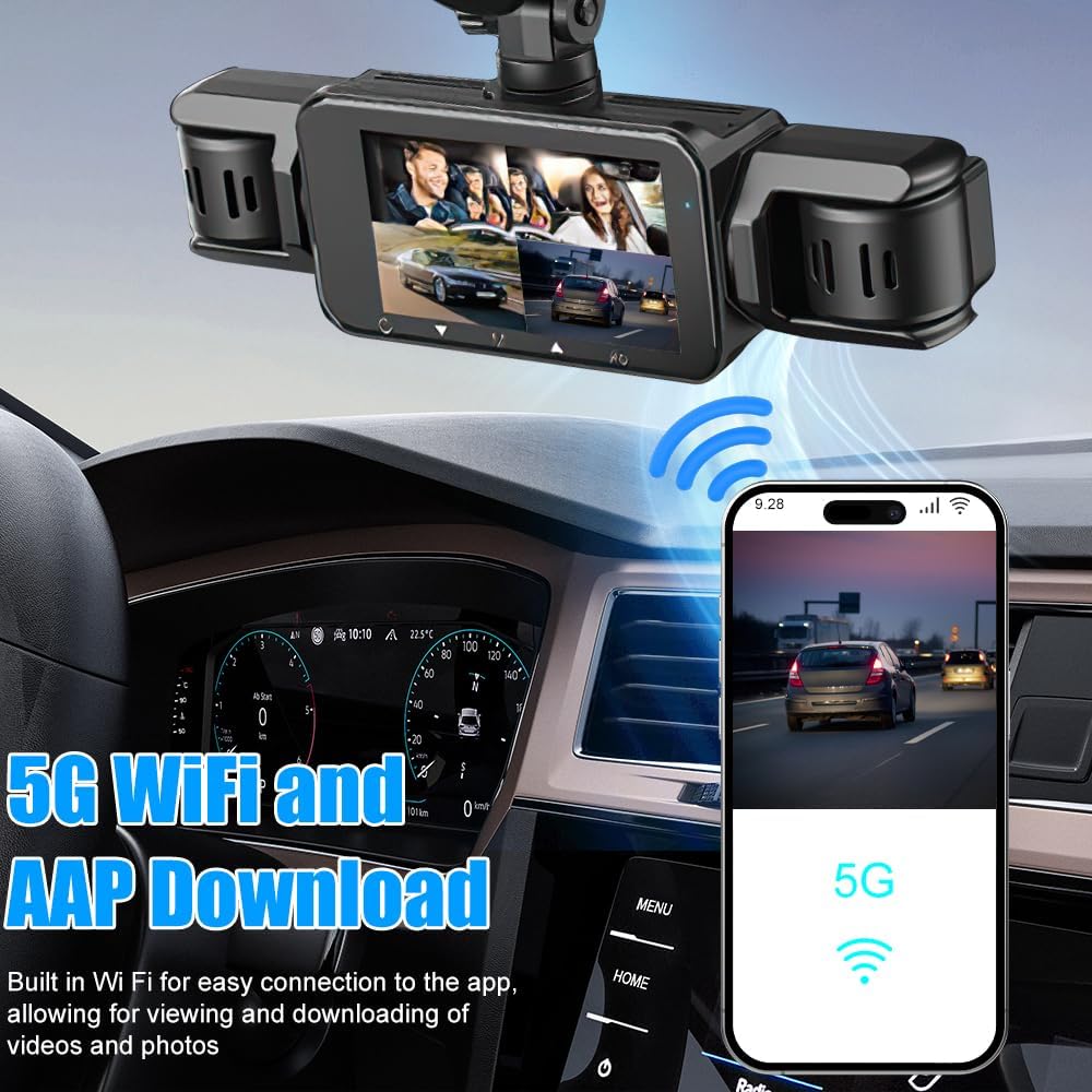 4-Kanaals Dashcam – Autocamera – Autorecorder – Voertuigcamera – Multi-Kanaals Dashcamera – 360° Dekking – 24-Uurs Parkeerbewaking