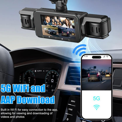 4-Kanaals Dashcam – Autocamera – Autorecorder – Voertuigcamera – Multi-Kanaals Dashcamera – 360° Dekking – 24-Uurs Parkeerbewaking