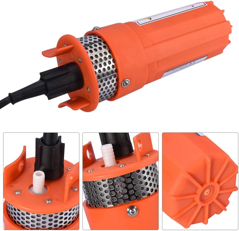 Estink Waterpomp 12V dompelpomp op zonne-energie, 30 m opvoerhoogte, voor diepe putten en watervoorziening