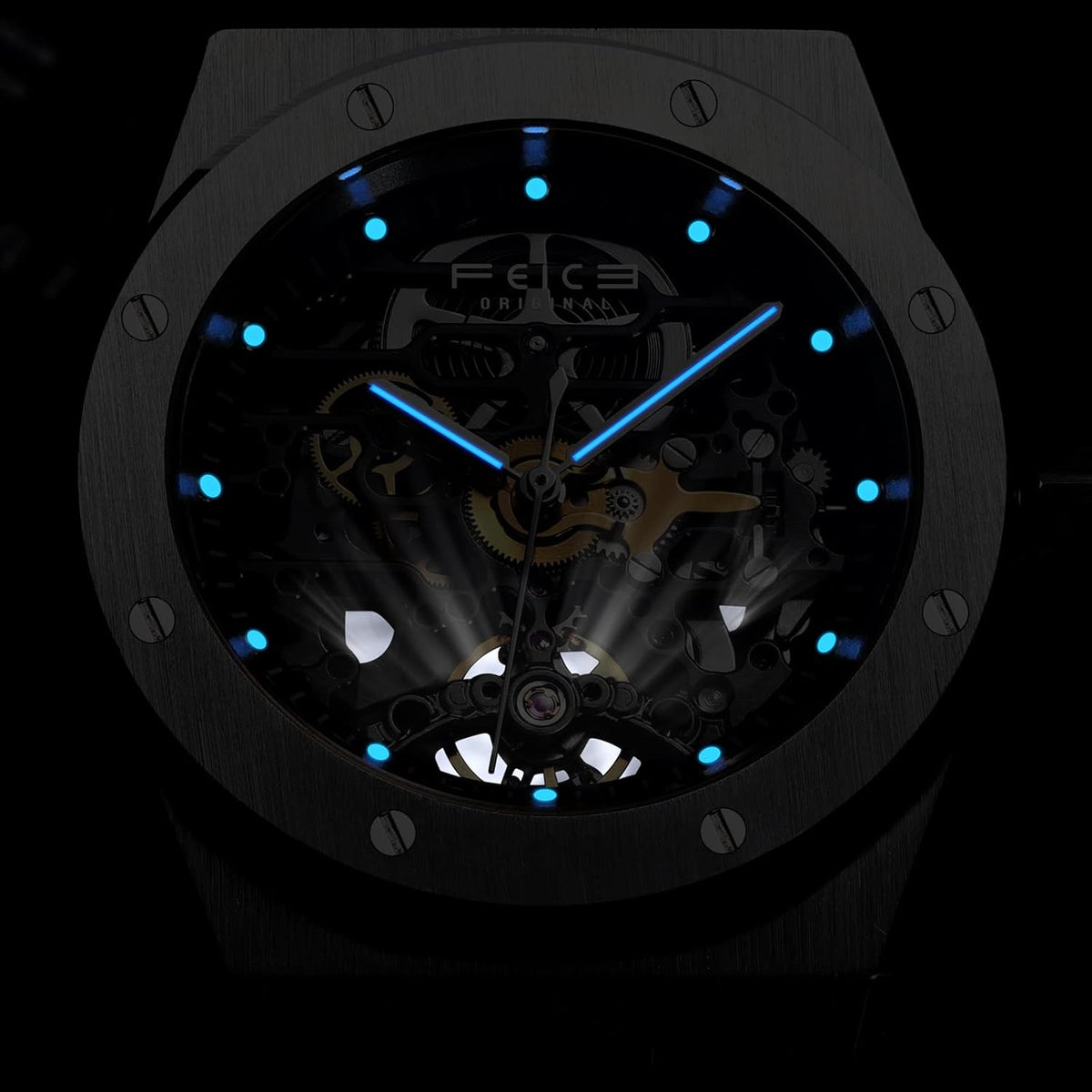 FEICE Automatische Mechanische Horloge Mannen Mechanische Skelet Horloges Sapphire Spiegel 42MM (1.65") FM019HOT