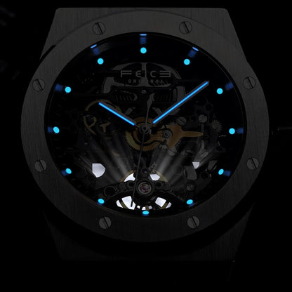FEICE Automatische Mechanische Horloge Mannen Mechanische Skelet Horloges Sapphire Spiegel 42MM (1.65") FM019HOT