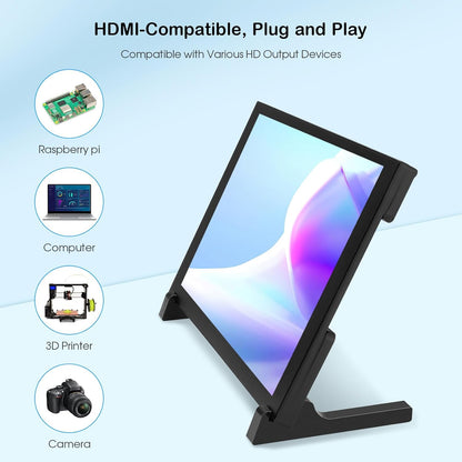 8 Inch Touchscreen Monitor – Mini Monitor – HDMI Monitor – IPS Display – Raspberry Pi Scherm – 1280 x 800 HD – Capacitief 5-Punts Touchscreen