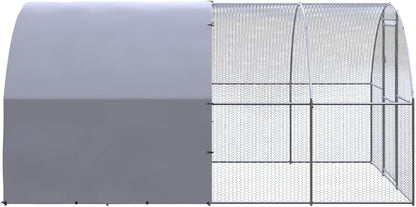 JUDYY Kippenhok voor buiten, 3 x 4 x 2 m, van verzinkt staal, kippenhok en kooi, kippenhok voor buiten 3095473 - QUORE