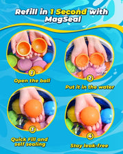 Waterballonnen - Zomerspeelgoed - Waterspeelgoed - Waterbombs - 20 Stuks - Herbruikbare - Navulbare Waterbom - Spatballen - met Snelvulling - Zelfdichtend - voor Buitenactiviteiten