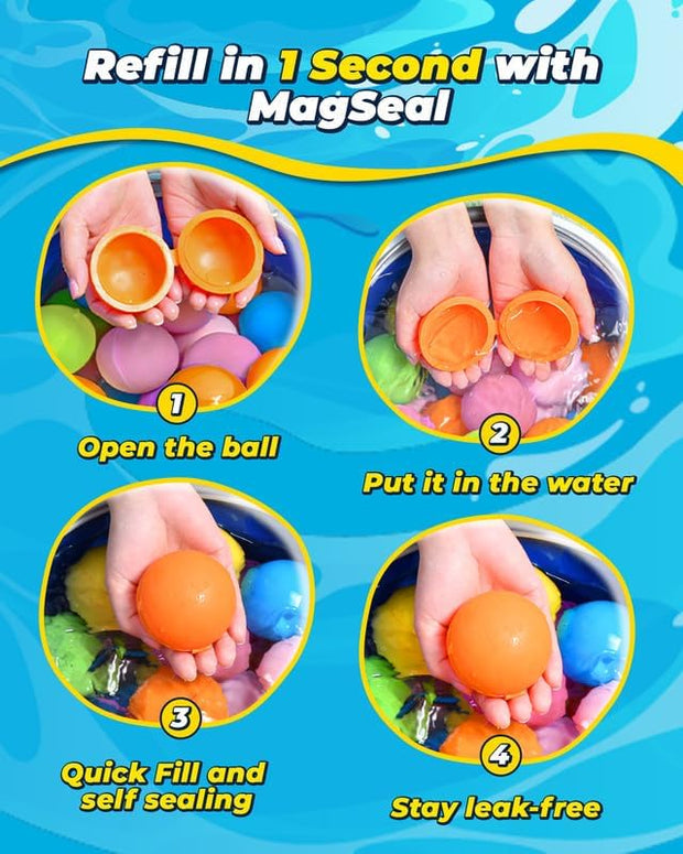 Waterballonnen - Zomerspeelgoed - Waterspeelgoed - Waterbombs - 20 Stuks - Herbruikbare - Navulbare Waterbom - Spatballen - met Snelvulling - Zelfdichtend - voor Buitenactiviteiten