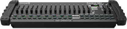 Audibax Control 384 - DMX-controller met 384 kanalen - besturing van 24 apparaten met 16 DMX-kanalen - activering van scènes per geluid, handmatig of automatisch - programmering van chases en