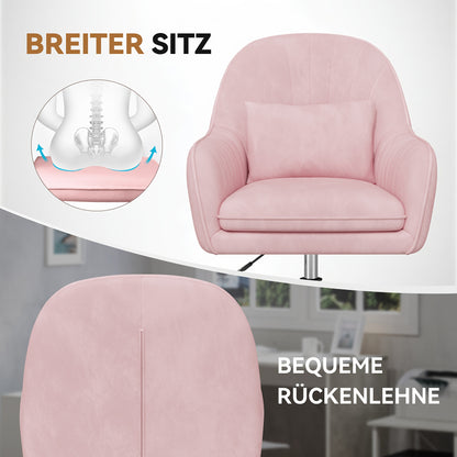 Bureaustoel Modern – Bureaustoel Ergonomisch – Bureaustoel Draaibaar – Bureaustoel Verstelbaar – Bureaustoel Comfortabel – Roze Kleur – 360° Draaibaarheid – Verstelbare Zithoogte