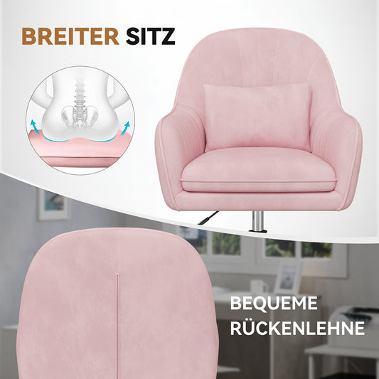 Bureaustoel Modern – Bureaustoel Ergonomisch – Bureaustoel Draaibaar – Bureaustoel Verstelbaar – Bureaustoel Comfortabel – Roze Kleur – 360° Draaibaarheid – Verstelbare Zithoogte